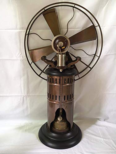 Image of Antique Vintage Kerosene Operated Museum Decor Steam Fan (27 Inch Height)