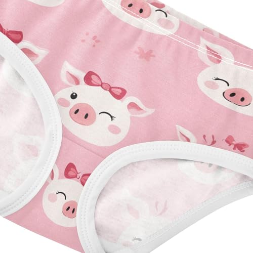 Wusikd Pigs Faces Girls' Underwear Cotton Girls Briefs Soft Toddler Underwear 2T4