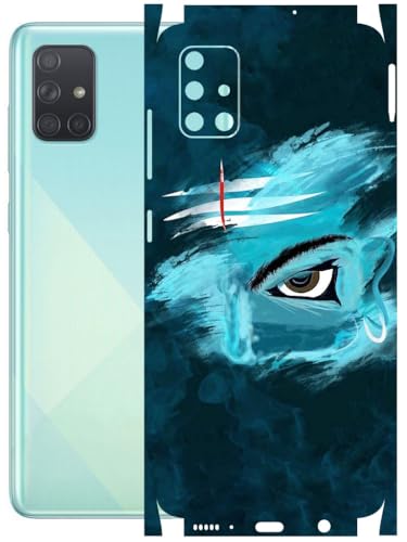 Image of AtOdds - Full Body Back Screen Guard Protector Film - Lamination Wrap Skin Sticker Compatible with Samsung Galaxy A51 | Scratchproof Matte Finish (Mahadev)