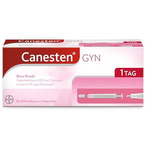 Canesten GYN ONCE Kombi zur Behandlung von Scheidenpilz - bei Pilzinfektionen im Intimbereich - Set aus 1 Vaginaltablette, 1 Applikator, 1 x 20 g Creme
