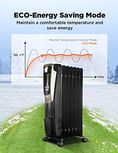 Amazon.com: PELONIS Oil Filled Radiator Heater Luxurious Champagne Portable  Space Heater with Programmable Thermostat, 10H Timer, Remote Control, Tip  Overu0026Overheating Functions, Quiet Heater for Home Office : Everything Else
