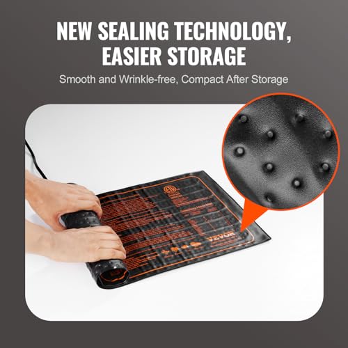 Image of VEVOR 10 inchx 20.75 inch Seedling Heat Mat 2 Pack, MET-Certified, Waterproof, for Indoor Germination, Gardening, Hydroponics, Greenhouse Use