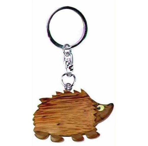 Preisvergleich Produktbild Igel Braunbrustigel Schlüsselanhänger aus Holz