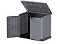Duramax Cedargrain StoreAway 1200L Gartenhaus aus Kunststoff / flacher Deckel, Mülltonnenbox, Gartenhaus, solide Konstruktion, ideal für Werkzeuge, BBQs und 2x 240L Mülltonnen, 145x85x125 cm, Grau
