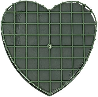 HEALLILY Premium Floral Foam Bricks Green Styrofoam Wet Foam Blocks Heart shaped 21 x 20 x 3cm