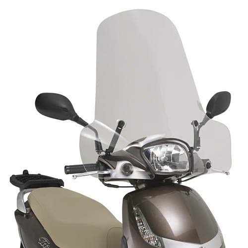 8100A A8100A|586 PARABREZZA VISIERA SCHERMO CUPOLINO PARAVENTO GIVI COMPATIBILE CON + ATTACCHI PEUGEOT TWEET 50 125 150 2016 MOTO SCOOTER