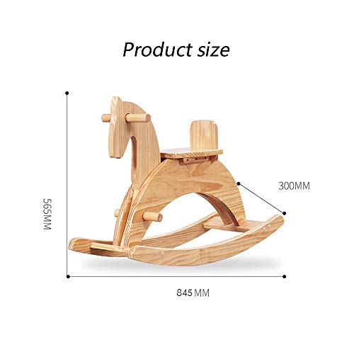 LYXCM Schaukelpferd aus Holz, Vintage-Stil, braun, für Babys bis 1 Jahr, Geschenk – Bild 7