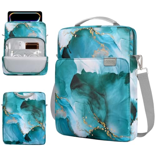 Image of TiMOVO 13 Inch Tablet Sleeve with Shoulder Strap,Cloud Peacock | Fits iPad Air 13 inch, iPad Pro 13 inch /12.9 inch, Surface Pro 12, Galaxy Tab S10 Plus /FE+, Remarkable Paper Pro 11.8 inch