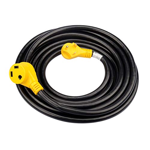 30Amp Rv Power Extension Cord, Heavy Duty Generator Power Cord With Ergonomic Handle, Pure Copper, Tt-30P Male And Tt-30R Female, 10Awg3C Stw, Etl Listed, 30 Feet By Clearmax #TOP17