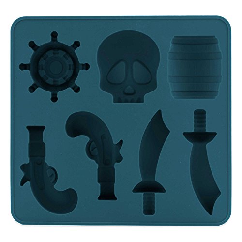 Kikkerland Ice Tray, Pirate, Black