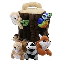 The Puppet Company Hideaway Tree House – Soft Plush Finger Puppets for Toddlers and Babies – Interactive Toy Set for Storytelling, Learning, Imagination, Roleplay and Fun Games