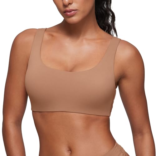 Image of CRZ YOGA Softhold U Back Bralette | Double Lined, Light Support, Non Padded, Wireless, Casual, Ultra-Soft, Scoop Neck, Everyday Bra for Women