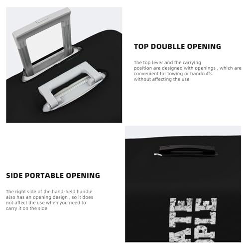 I Hate People Travel Luggage Cover Suitcase Protector Fits 22-25 Inch Case(Black,M)4