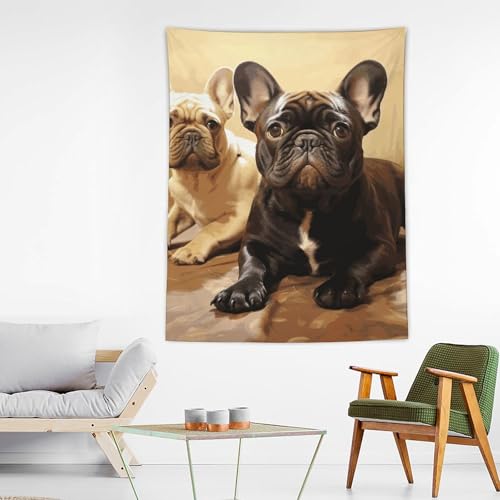 Tenture bouledogue français pour créer une atmosphère joyeuse dans votre salon