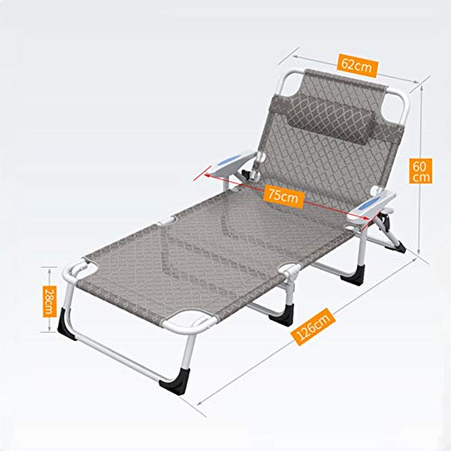 Chaise longue de jardin multiposition avec structure en acier stable et légère