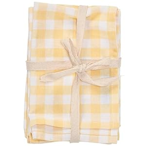 Yellowginghamnapkinset  Urban Country Home Decor Yellow gingham napkin set  urban country home decor