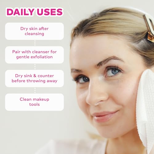 Image of MakeUp Eraser Cloud Clean Eco Towelettes, Certified 100% USDA Biobased Face Towel, Biodegradable Disposable Face Towelette, Dry Wipe Made From Ultra Soft, 100% Eucalyptus Fibers, 60ct., 1 pack