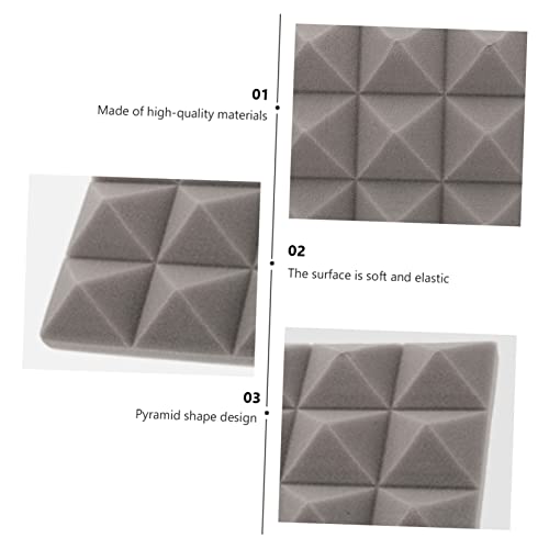 Alasum 22pcs Paneles Acústicos Pirámide para Absorción de Sonido para Estudio en Casa Pared Gris Alta Densidad para Salas de Música y Estudios de Grabación miniatura 4