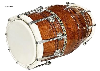 Dholak Écrous de tambour en bois pour instrument de musique folk indien Taille du boulon 45,7 cm