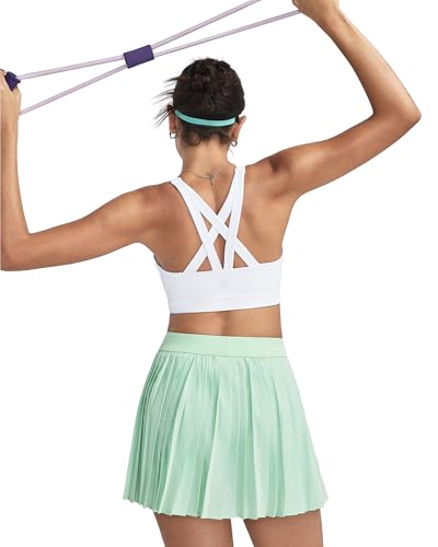 Image of RUNNING GIRL Sports Bras for Women,Padded Strappy Sports Bras Criss-Cross Back Medium Support Sports Bras with Removable Cups