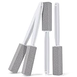 HongWay 4 Pack Pumice Stone for Toilet Cleaning with Extra Long Handle, Pumice Scouring Pad Pumice S