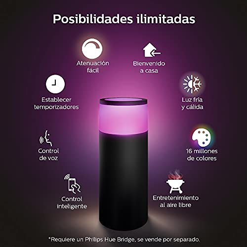 Philips Hue Calla White And Color Ambiance Outdoor Pathway Light Base Kit (1 Light, Power Supply And Mounting Kit), Works With Amazon Alexa, Apple Homekit And Google Assistant, Hue Bridge Required #TOP6