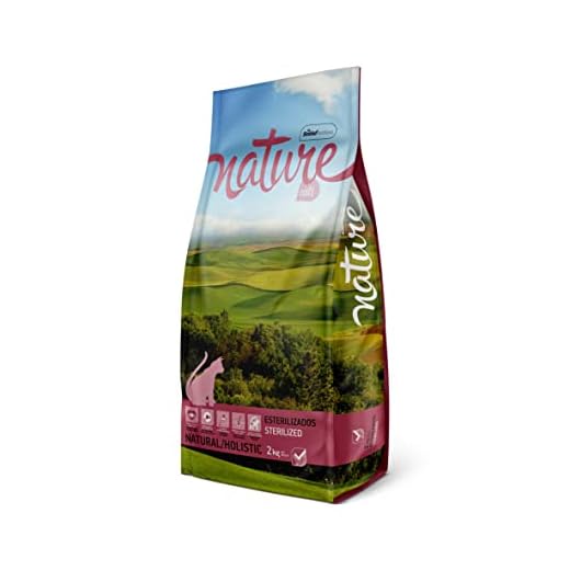 Pienso para Gatos esterilizados Nature Cats by Satisfaction 2 KG, pienso Natural para Gatos castrados elaborado con Pollo y arroz, Comida para Gatos bajo en Grasa, Adecuado para Gatos esterilizados