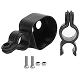 Geeignete Öffnung: Dieser Gehstockhalter für Rollstuhlkrücken mit einem Schaftdurchmesser von 15-20 mm/0,6-0,8 Zoll kann befestigt werden, was der Platzierung verschiedener Krücken entsprechen kann. Dieser praktische Stockhalter hat ein universelles Design, um die meisten Stöcke aller Formen und Größen aufzunehmen.