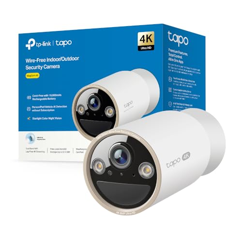 Tapo C460 - Cámara vigilancia WiFi Exterior, 4K, IP65, 200 Días de Batería