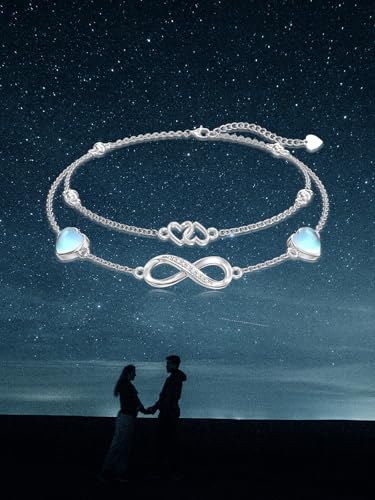 Image of Nature Style Bracelet for Women Charm Link Bracelet Adjustable Pineapple /Dragonfly /Butterfly /Daisy /Highland Cow Anklet Bracelet 925 Sterling Silver Anniversary Jewelry Birthday Gifts
