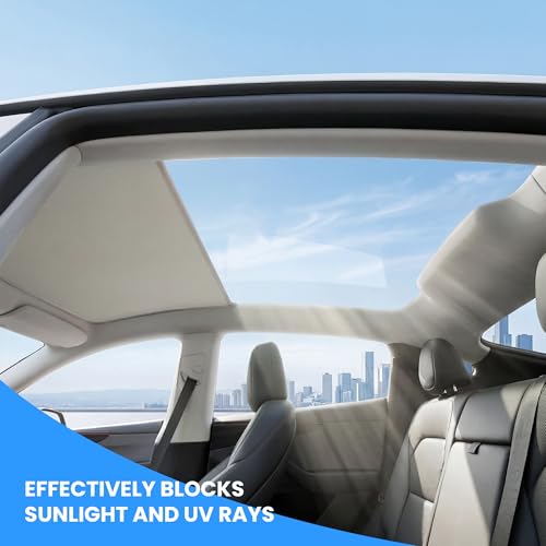 Image of for Tesla Model Y Roof Sunshade - Custom Glass Roof Heat & UV Protection Sun Shade for Model Y Juniper 2025-2026, Reflective Nano Insulation Cover, Easy Install & Foldable