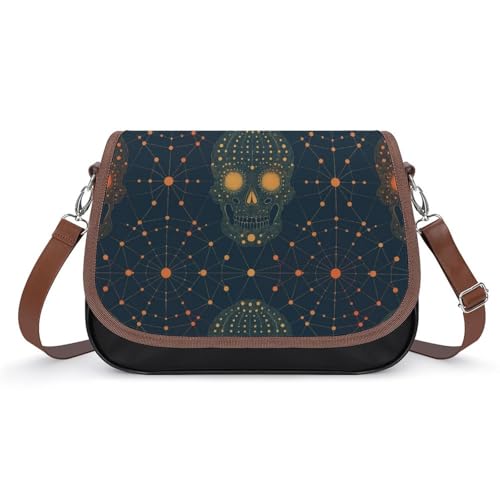 Sac en cuir motif crâne en sucre pour femme avec finitions imperméables
