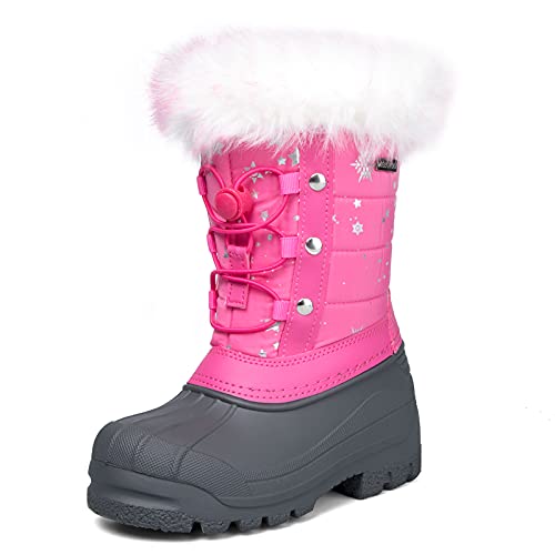 Best Girls Boots to Keep Out Snow: Warm & Waterproof Winter Styles 13 K KomForme Boys & Girls Snow Boots Insulated Fur Lined Warm Anti-Slip Waterproof Winter Boot (Toddler/Little Kid/Big Kid)