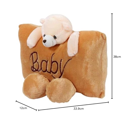 Image of DearJoy Cute Teddy Bear Pillow - Brown