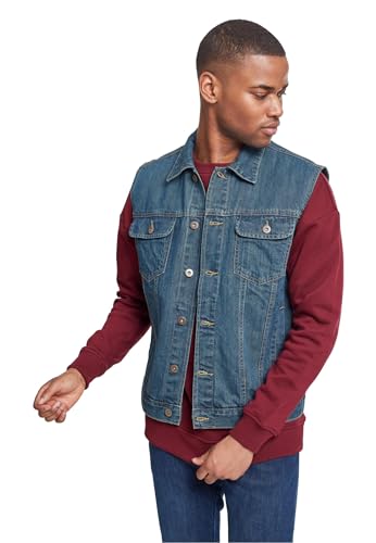 Veste Denim, Blouson en Jean Multi-Poches, Veste Rétro Années 80, Boutons Argentés