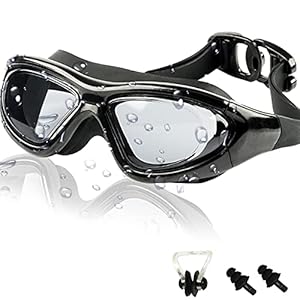 VisSec Zwembril, anti-condens, uv-bescherming, waterdicht, volwassenen, uniseks, gepolariseerde zwembril met spiegel…
