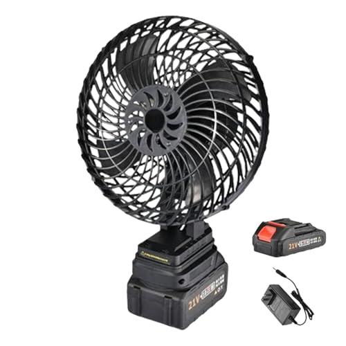 Ventilador de campamento con batería, ventilador al aire libre portátil,Ventilador de enfriamiento de 8 pulgadas portátil | Blower de aire inalámbrico recargable 2 velocidades accesorios al aire libre