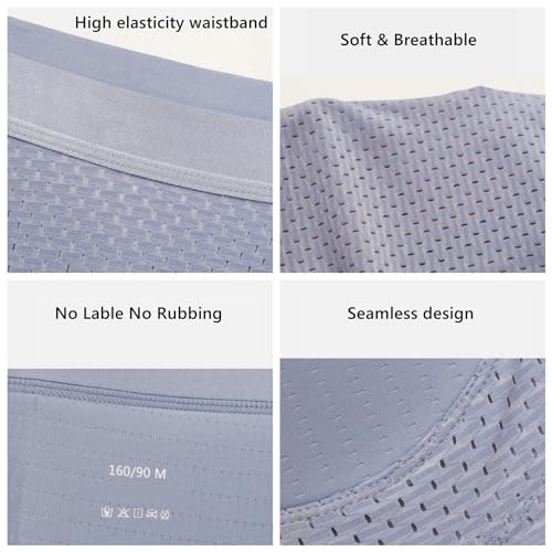 Nylon Men's Underwear Ice Silk Breathable Butt-Lifting Padded Mesh Seamless Hip Lifter Shape Boxer Brief 2/4 Pcs2