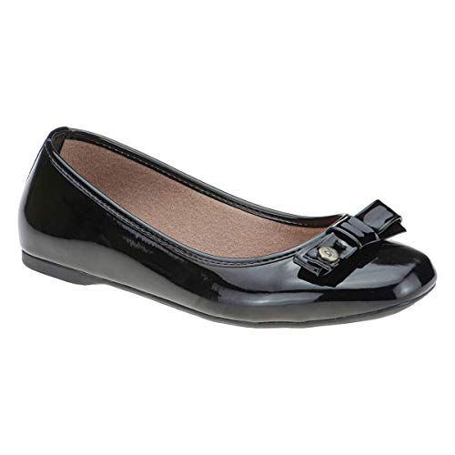 Sapatilha Feminina Sapato Rasteira Rasteirinha Conforto Moda Eleganteria Tamanho:35;Cor:Preto Verniz