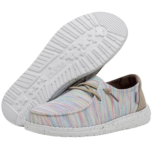 Image of HEYDUDE Women's Wendy Chambray | Women's Shoes | Women's Lace Up Loafers | Comfortable & Light-Weight