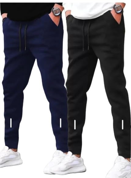 riksaw Track Pants for Men || Activewear Pants || Men’s Joggers || Polyester with 2 Side Pockets || Casual Trousers || Stretchable (Sports | Gym | Yoga) (4L25 Pack of 2)-picture-25