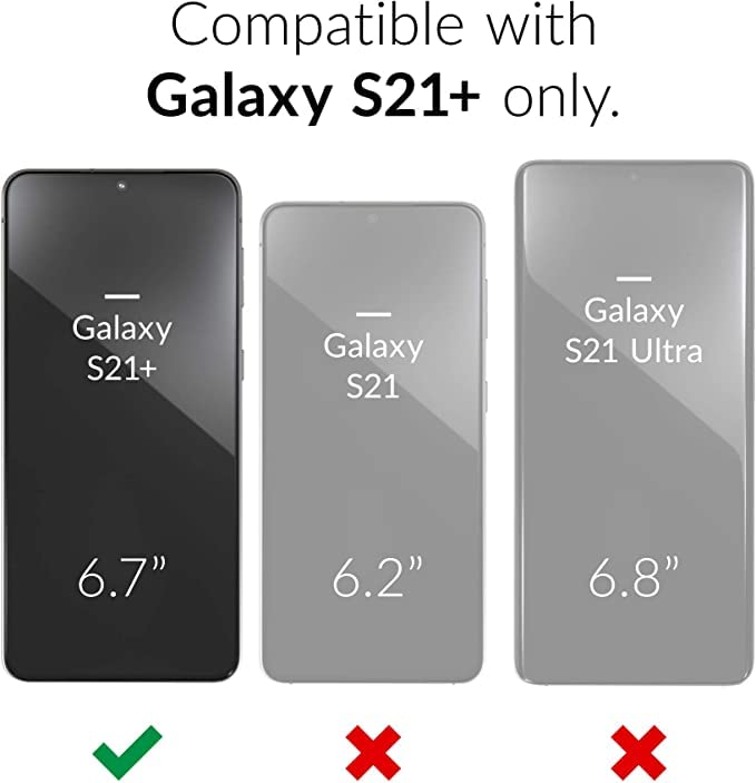 Image of DIZORO Liquid Silicone Case with Microfiber Coushioning Compatible for Samsung Galaxy S21 Plus Shockproof Slim Back Cover, Gel Rubber Full Body Protection - Black