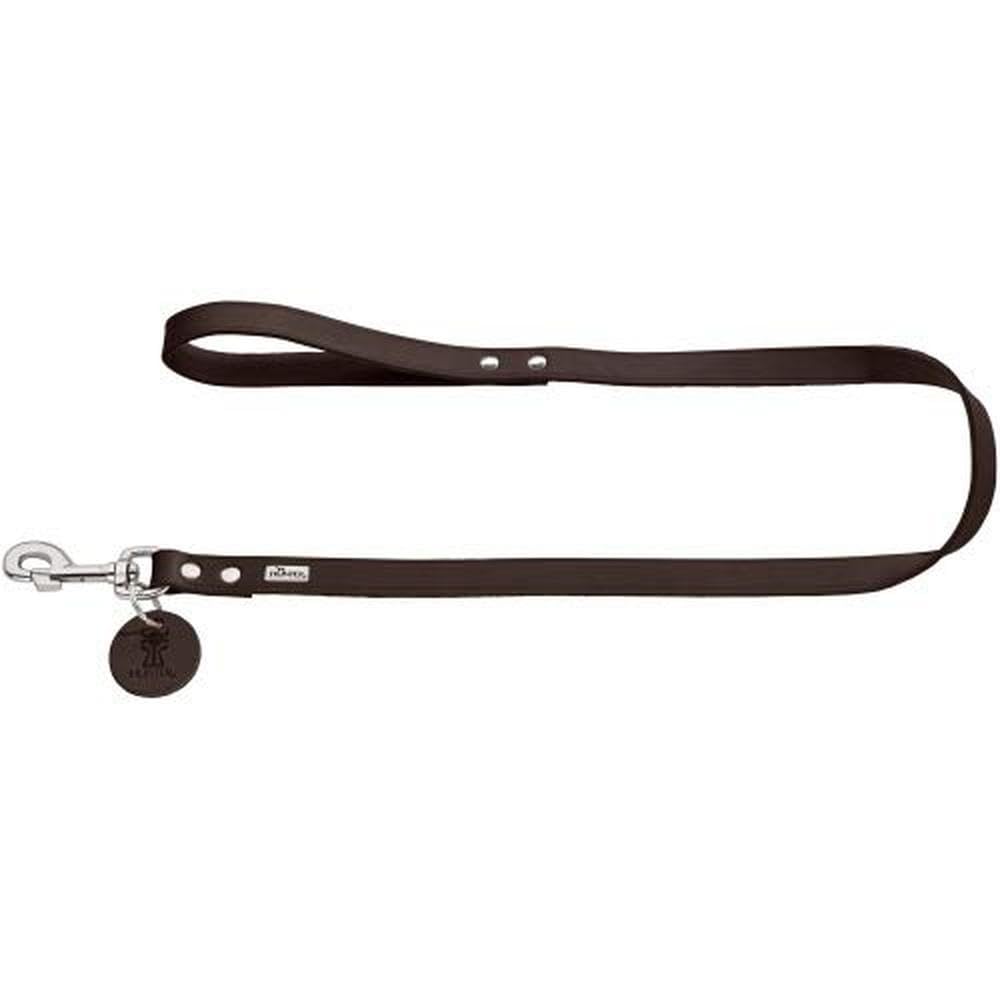 HUNTER Hundeführleine | Leder, schlicht, strapazierfähig, geschmeidig, Handschlaufe, Farbe: Schwarz, Größe: 20/100