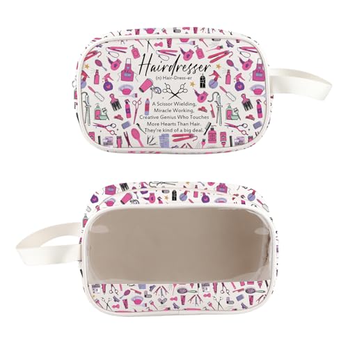Trousse de maquillage transparente trousse de toilette de voyage cadeau de cosmétologie blanc