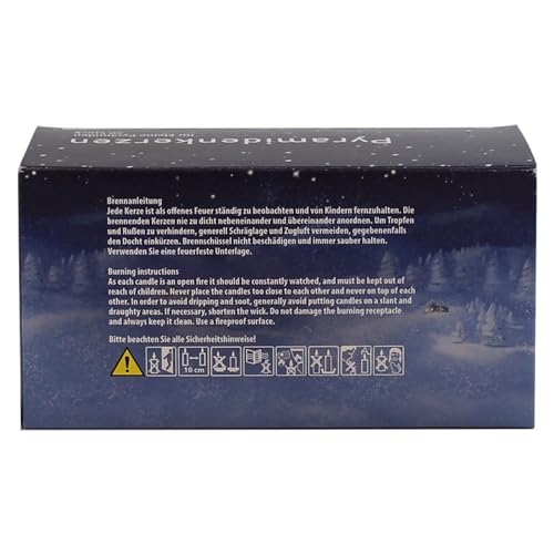 Pyramidenkerzen 50 Stück weiß
