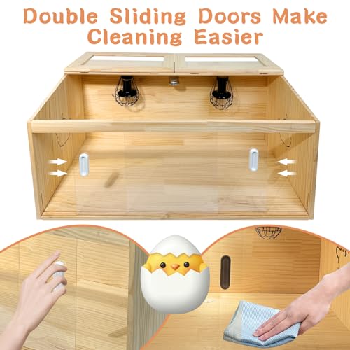 22-Piece Large Chicken Brooder Box 32", All-in-One Kit, Up to 35 Chicks Capacity, Brooder with Temp Controller, Thermometer, Chicken Brooder Box for Quail, Hamsters, Pattern A