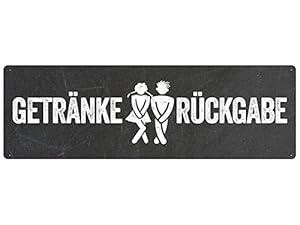 Schilderkönig Getränke Rückgabe Türschild s18127