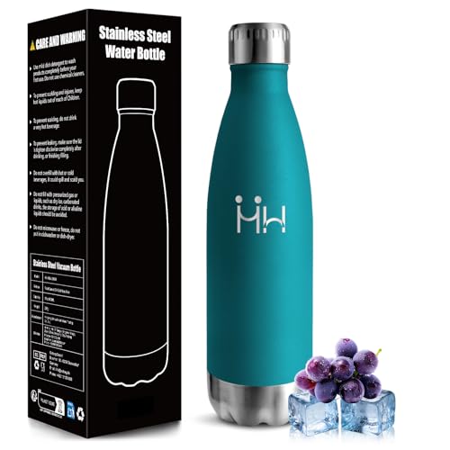 Mulbijeo Botella Agua Acero Inoxidable 500ml, Termo Agua Fria, Cantimplora Termica Sin BPA, Botella para Niños y Adultos, Doble Pared, Termo Acero Inoxidable para Deporte, Oficina, Yoga