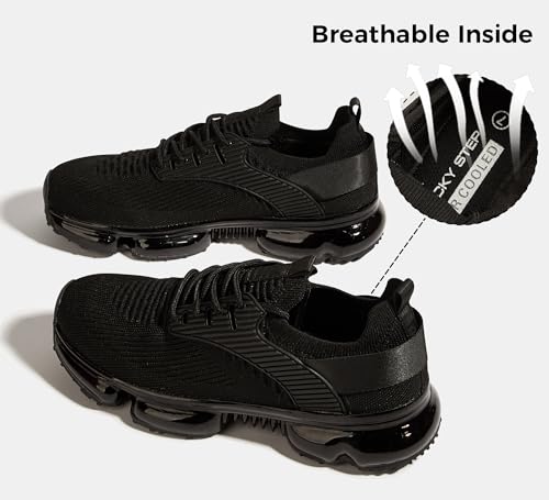 Image of LUCKY STEP Women Air Cushion Fashion Sneakers Breathable Casual Comfortable Lightweight Walking Shoes