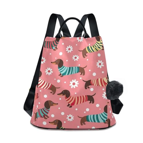 Mochila para mujer evita hurtos en tus viajes con este diseño de perro salchicha